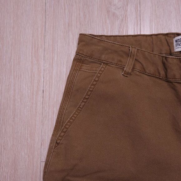 The Stronghold Carpenter Pants Men 32x30(29) Brown Khaki Relaxed Straight Canvas - Picture 2 of 16